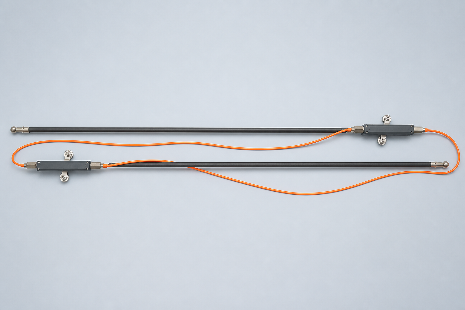 Complete high-precision guided-wheel flexible inclinometer assembly